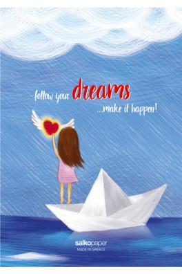 Τετράδιο σχολικό 17 x 25 καρφίτσα Dreams 40 φύλλων